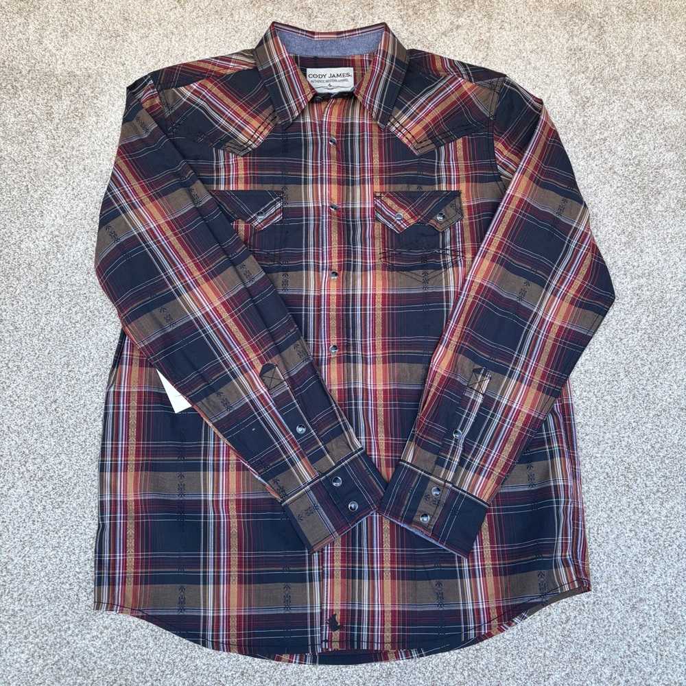 Cody James Authentic Western Apparel Pearl Snap Western Men's Size Medium NWT